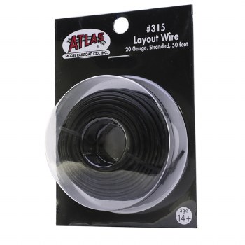 Layout Wire 20 gauge - 50 feet Black