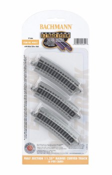 Half Section 11.25&quot; Radius Curved Track - N Scale