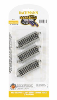 Half Section 17.50&quot; Radius Curved Track - N Scale