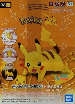 Pokemon: #03 PIKACHU Battle Pose Plastic Model Kit