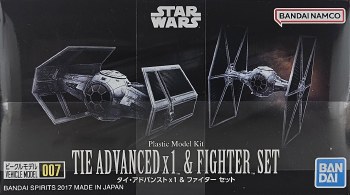 1/350 Tie Advanced x1 &amp; Fighter Set 07 Plastic Model Kit