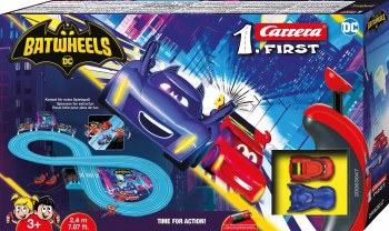 First! Batwheels - Tme for Action Slot Car Set