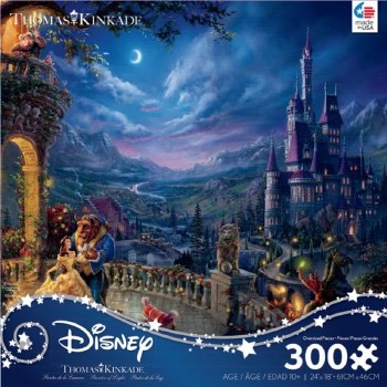 Kinkade: Beauty and the Beast Moonlight 300pc Puzzle