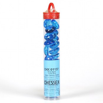 Glass Stones Tube - Azure Blue
