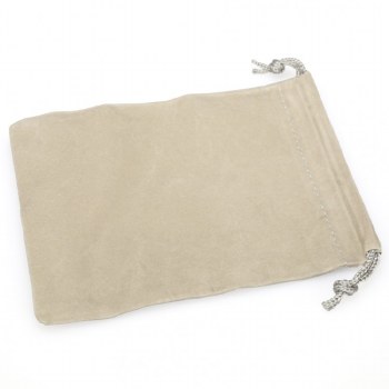 Dice Bag - Small Grey Suedecloth