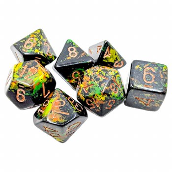 7-set Brush Deep Forest with Gold Numbers Dice