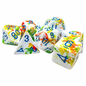 7-set Brush Breezy with Blue Numbers Dice