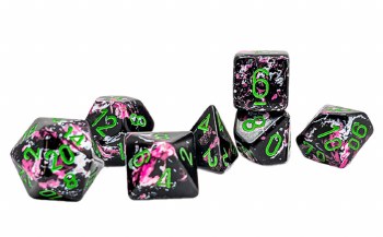 7-set Brush Paintball with Green Numbers Dice
