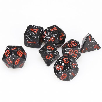 7-set Cube Speckled Space Dice