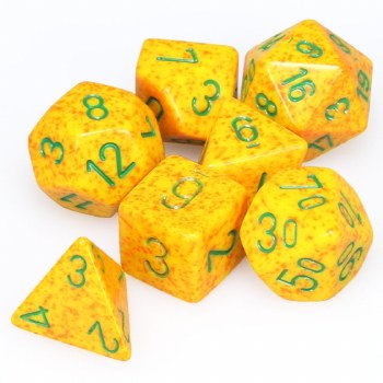 7-set Cube Speckled Lotus Dice