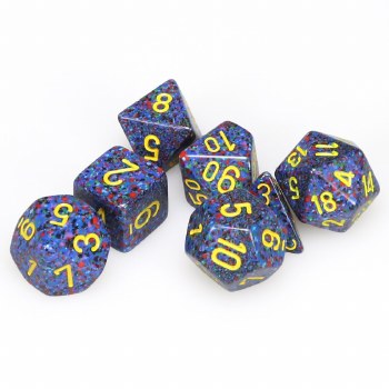 7-set Cube Speckled Twilight with Yellow