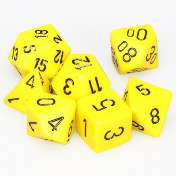 7-set Cube Opaque Yellow with Black
