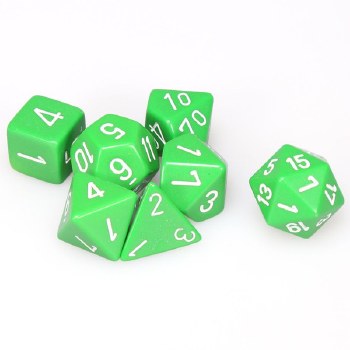 7-set Cube Opague Green with White