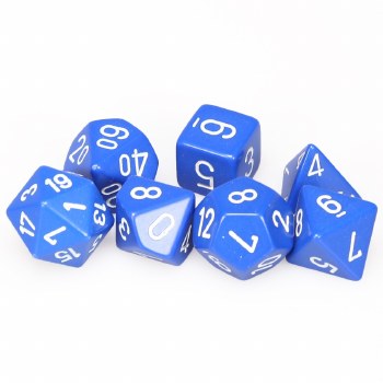 7-set Cube Opaque Blue with White