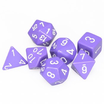 7-set Cube Opaque Purple with White