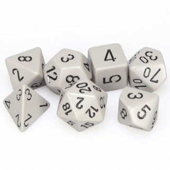 7-set Cube Opaque Grey with White