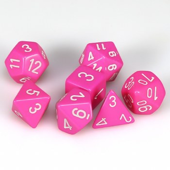 7-set Cube Opague Pink with White