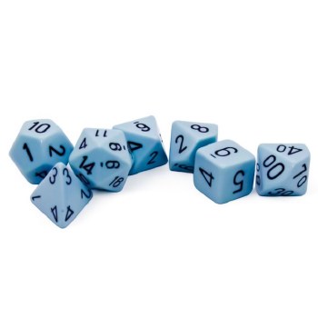 7-set Cube Opague Pastel Blue with Black