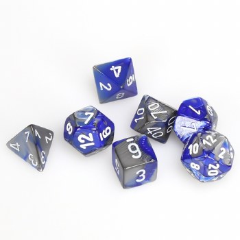 7-set Cube Gemini Blue-Steel with White