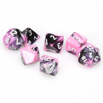 7-set Cube Gemini Black-Pink with White