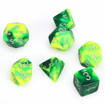 7-set Cube Gemini Green-Yellow with Silver