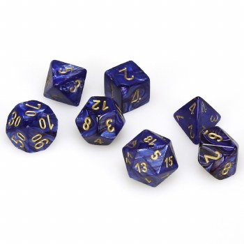 7-set Cube Scarab Royal Blue with Gold