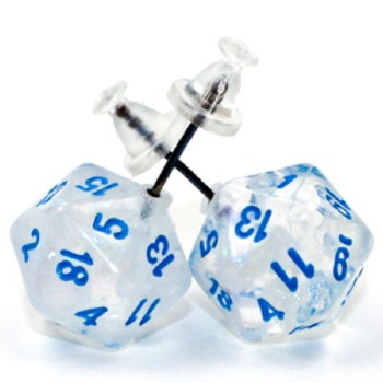 Ear Rings Stud: Borealis Icicle Mini D20