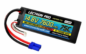 14.8V 7600mAh 75C Lipo Battery with EC5-type Connector