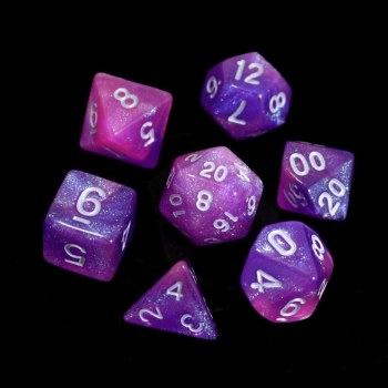 7-set Microglitter Pink/Purple with White