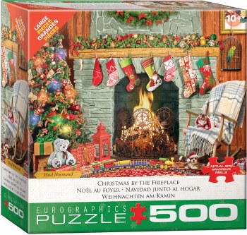 Christmas by the Fireplace 500pc Puzzle