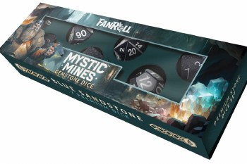 7-Set Mystic Mines 16mm Gemstone Dice Set - Blue Sandstone