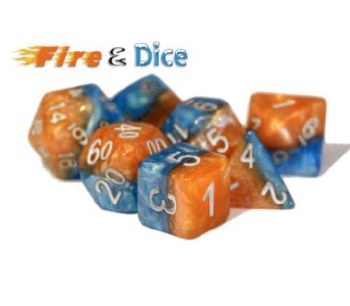 7-set Cube: Halfsies: Fire &amp; Dice Dice Set