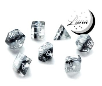 7-set Cube: Eclipse: Luna Dice Set