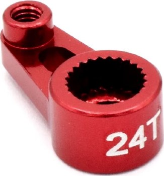 Aluminum Servo Horn24t 1/16 Traxxas (Red)