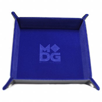 Folding Square Dice Tray w/ Blue Velvet