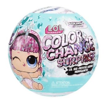 LOL Bubble Surprise Glitter Color Change Lil Sisters Ball