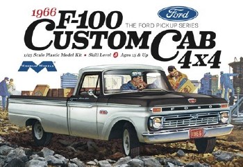1/25 1966 Ford F-100 Custom Cab 4x4 Pickup Plastic Model Kit