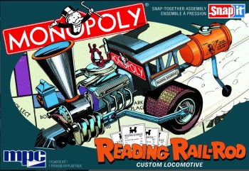 1/25 Monopoly Reading Rail Rod Custom Locomotive (Snap) Model Kit