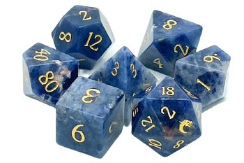 7-set Gemstone: Bluestone Dice Set