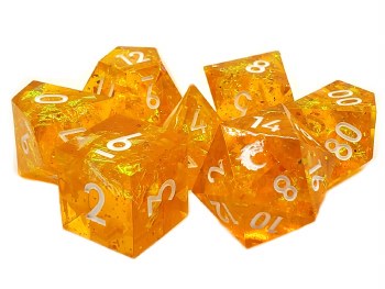 7-set Sharp Edged - Lemon Tree Dice Set