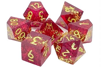 7-set Sharp Edged - Love &amp; Passion Dice Set