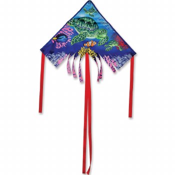 28" Fringe Delta Kite - Sea Turtle