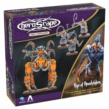 Heroscape: Revna's Rebuke: Iron Lich Viscerot and Necrotech Wraithriders Army Expansion