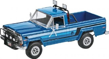 1/25 1980 Ice Patrol Honcho Jeep Pickup Truck w/snowmobile Model Kit
