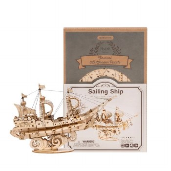 3D Wooden Sailing Ship