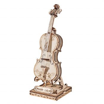 3D Wooden Cello Model