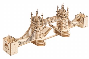 3D Wooden Tower Bridge