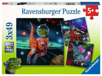 Dinosaurs in Space 3 x 49pc Puzzles