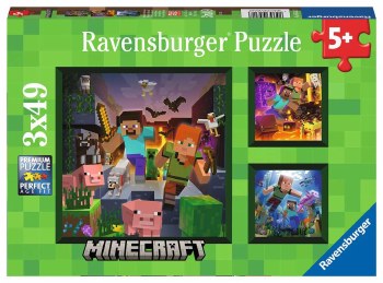 Minecraft Biomes 3 x 49pc Puzzles