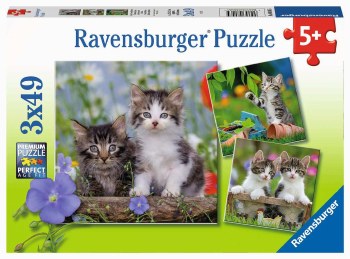 Cuddly Kittens 3 x 49pc Puzzles